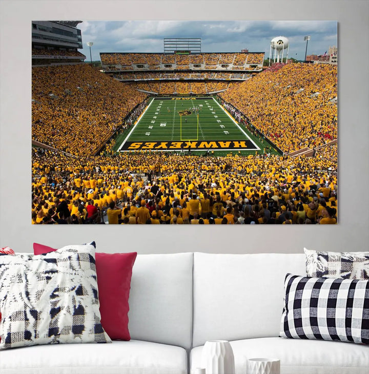 Kinnick Stadium - Iowa Hawkeyes Football Team Print - Iowa City Kinnick Stadium Wall Art Canvas Print