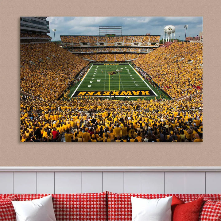 Kinnick Stadium - Iowa Hawkeyes Football Team Print - Iowa City Kinnick Stadium Wall Art Canvas Print