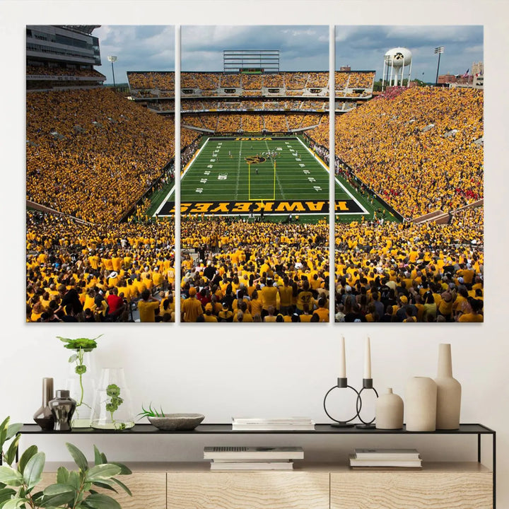 Kinnick Stadium - Iowa Hawkeyes Football Team Print - Iowa City Kinnick Stadium Wall Art Canvas Print