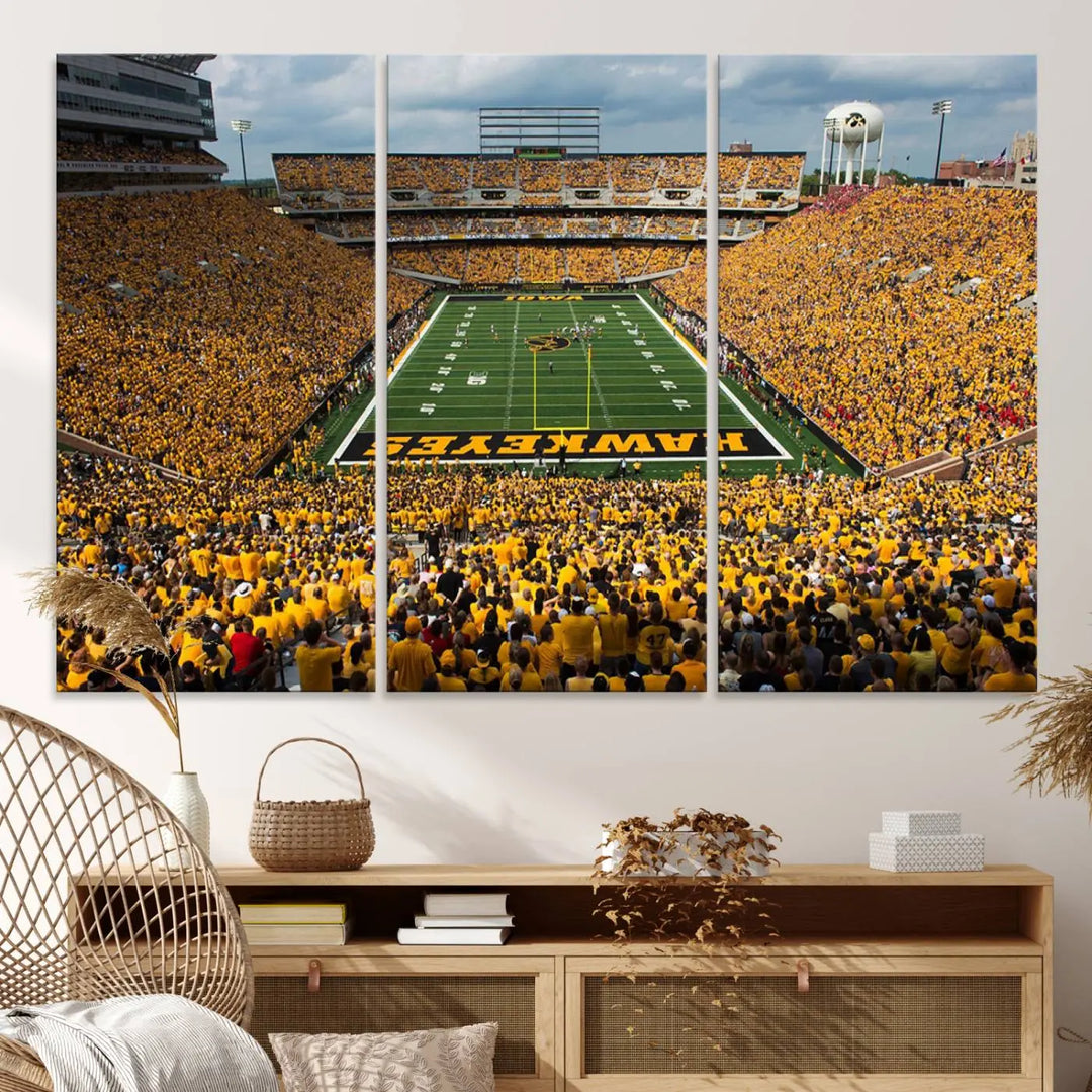 Kinnick Stadium - Iowa Hawkeyes Football Team Print - Iowa City Kinnick Stadium Wall Art Canvas Print