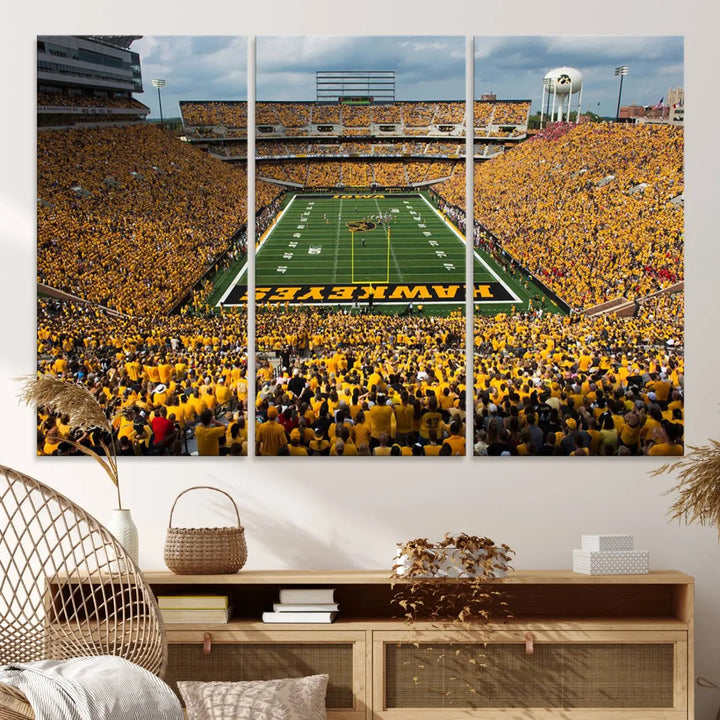 Kinnick Stadium - Iowa Hawkeyes Football Team Print - Iowa City Kinnick Stadium Wall Art Canvas Print