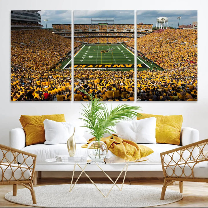 Kinnick Stadium - Iowa Hawkeyes Football Team Print - Iowa City Kinnick Stadium Wall Art Canvas Print