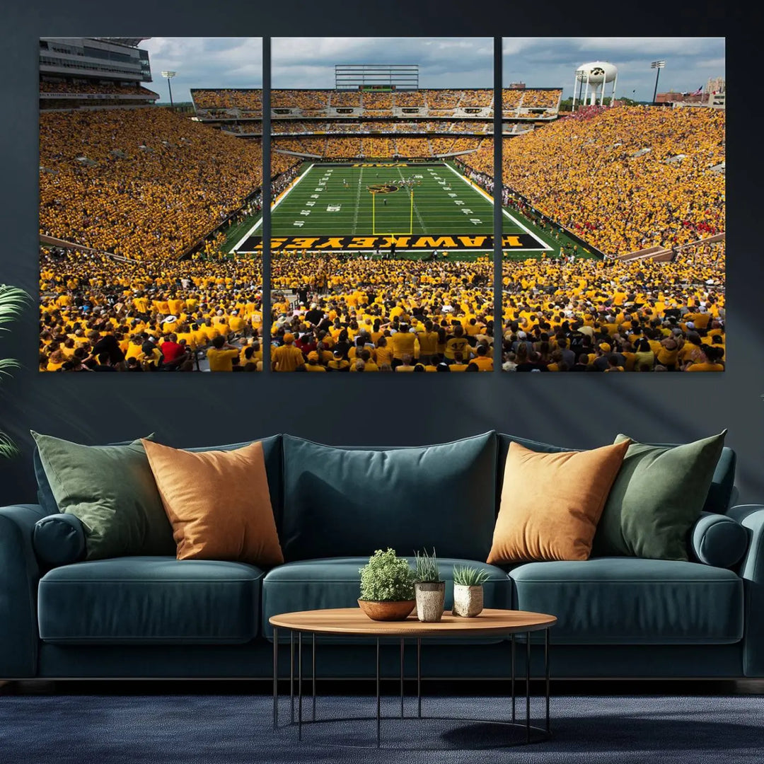 Kinnick Stadium - Iowa Hawkeyes Football Team Print - Iowa City Kinnick Stadium Wall Art Canvas Print