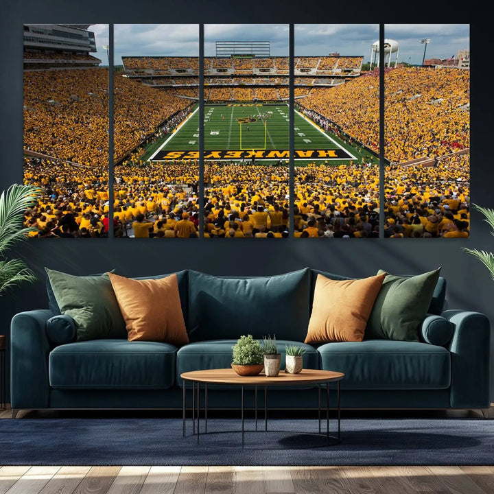 Kinnick Stadium - Iowa Hawkeyes Football Team Print - Iowa City Kinnick Stadium Wall Art Canvas Print