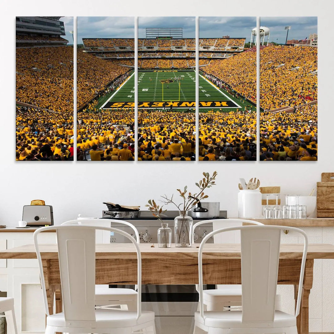 Kinnick Stadium - Iowa Hawkeyes Football Team Print - Iowa City Kinnick Stadium Wall Art Canvas Print