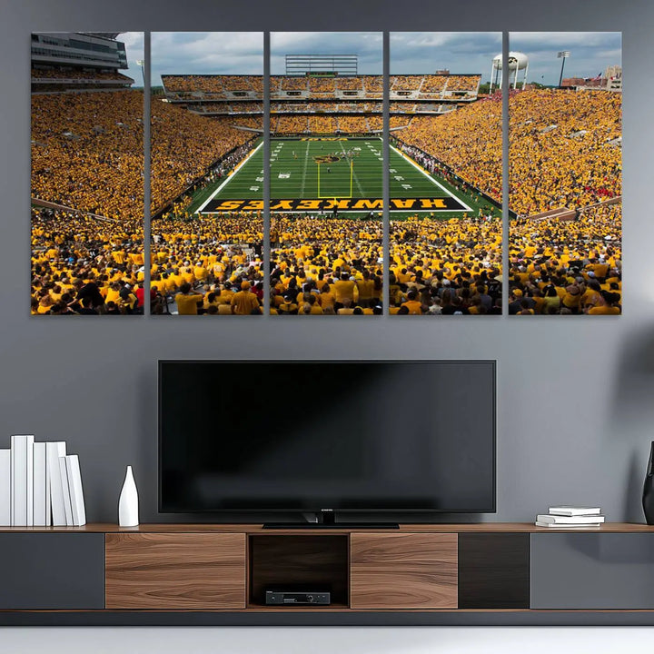 Kinnick Stadium - Iowa Hawkeyes Football Team Print - Iowa City Kinnick Stadium Wall Art Canvas Print