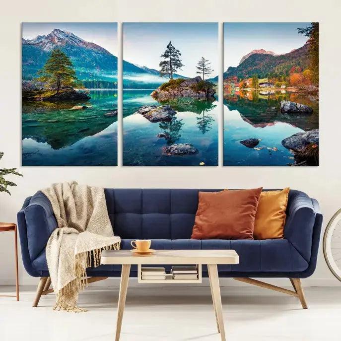 Lake and Mountain Relaxing Wall Art