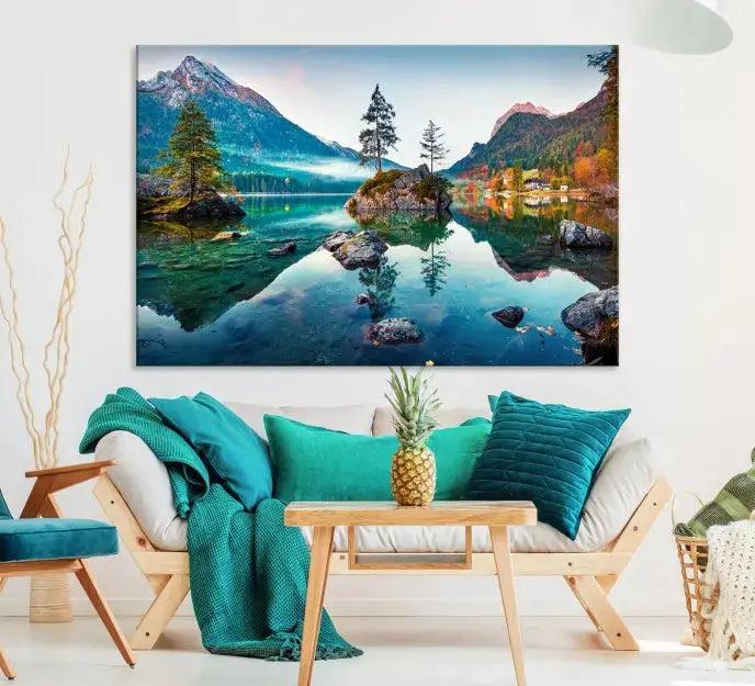 Lake and Mountain Relaxing Wall Art