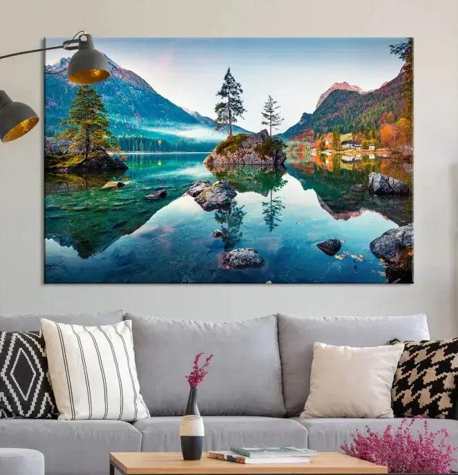 Lake and Mountain Relaxing Wall Art