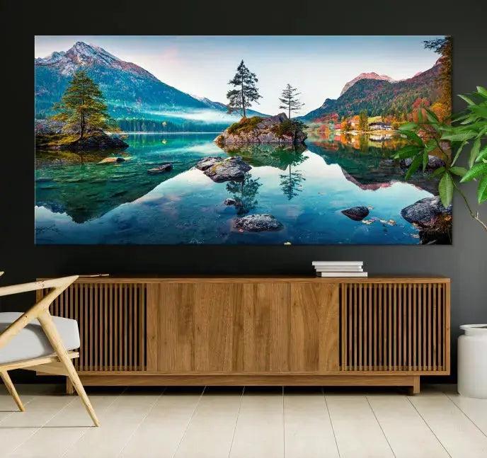 Lake and Mountain Relaxing Wall Art