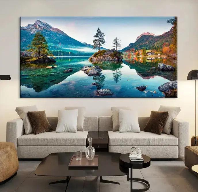 Lake and Mountain Relaxing Wall Art