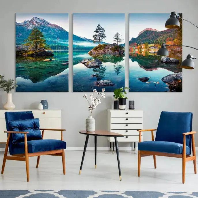 Lake and Mountain Relaxing Wall Art