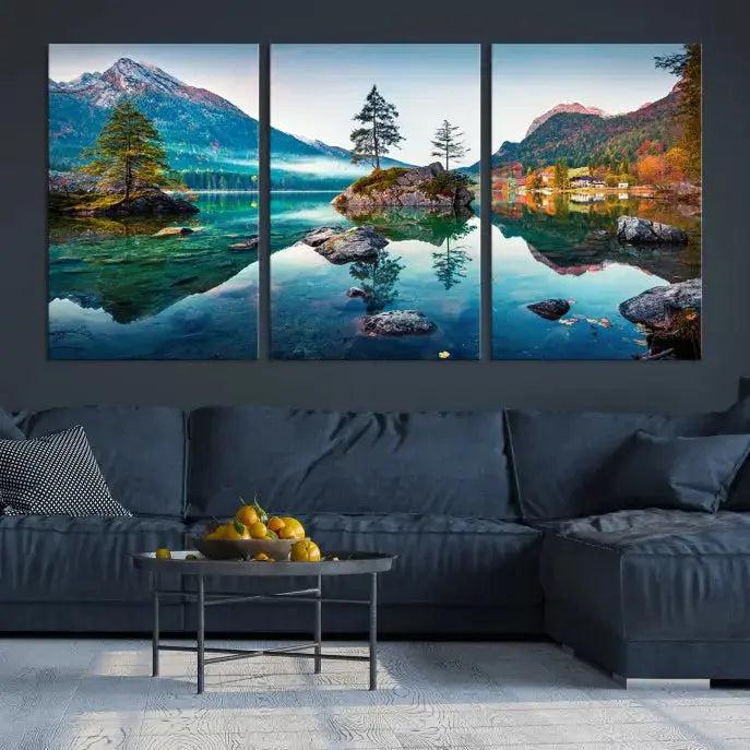 Lake and Mountain Relaxing Wall Art