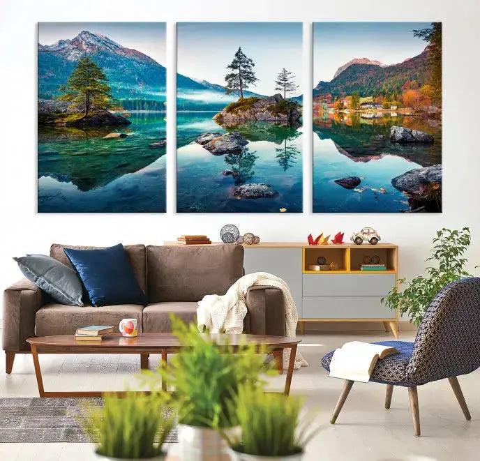 Lake and Mountain Relaxing Wall Art