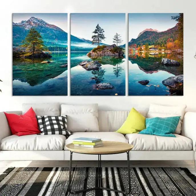 Lake and Mountain Relaxing Wall Art