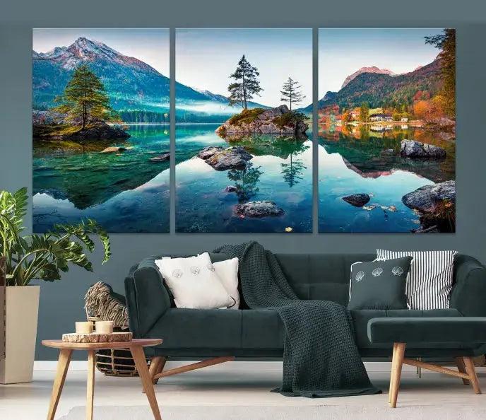 Lake and Mountain Relaxing Wall Art