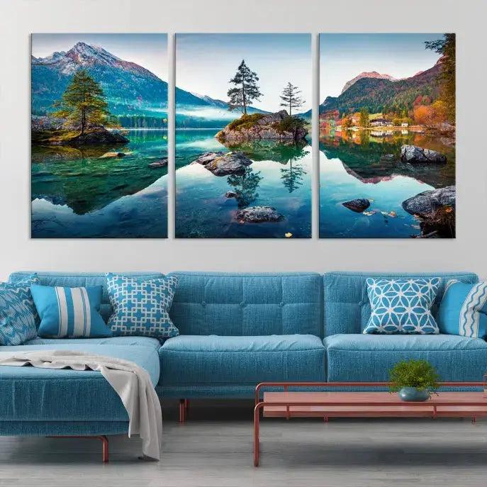 Lake and Mountain Relaxing Wall Art