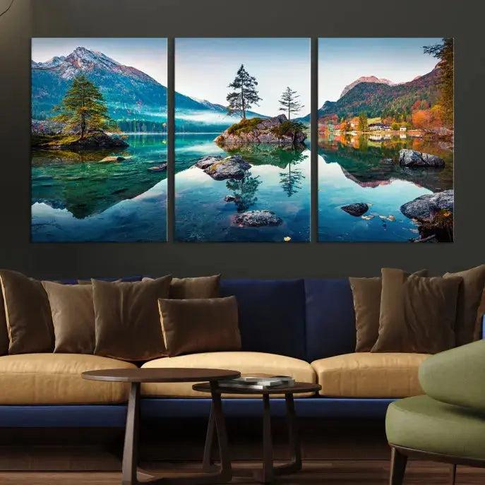 Lake and Mountain Relaxing Wall Art