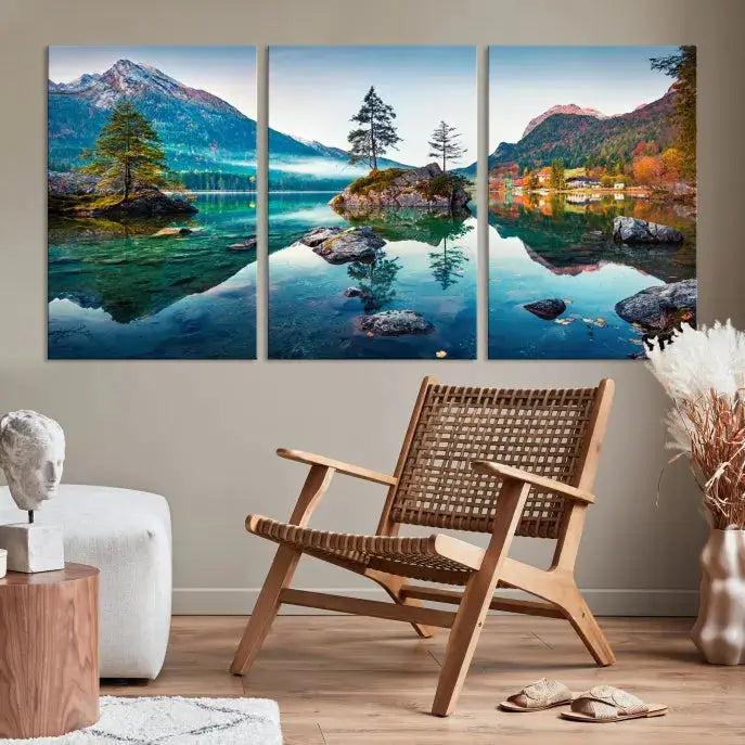 Lake and Mountain Relaxing Wall Art