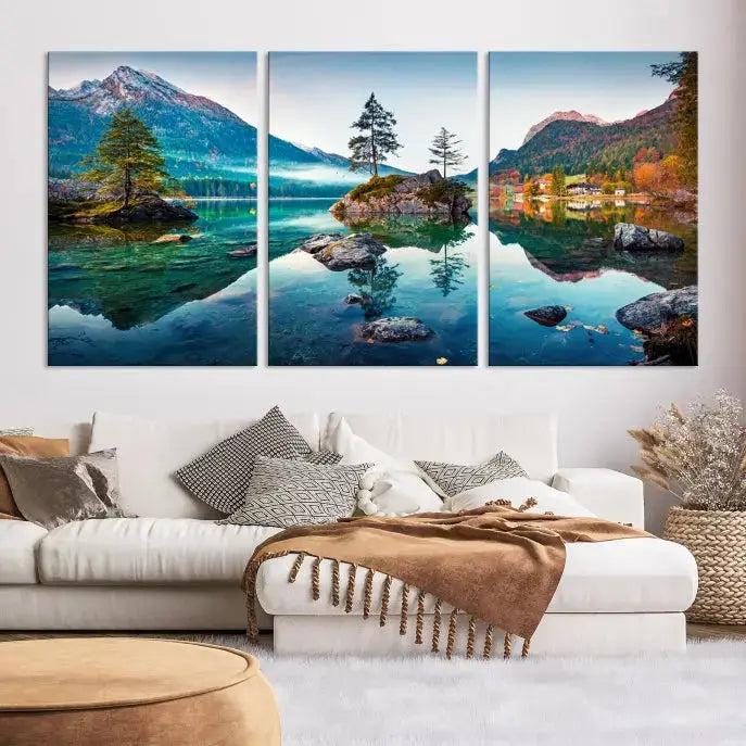 Lake and Mountain Relaxing Wall Art