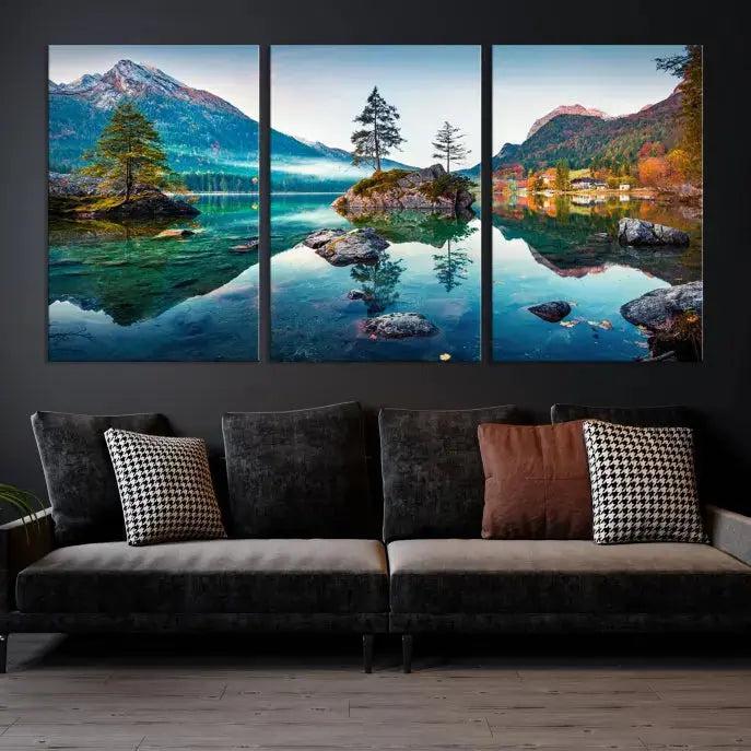 Lake and Mountain Relaxing Wall Art