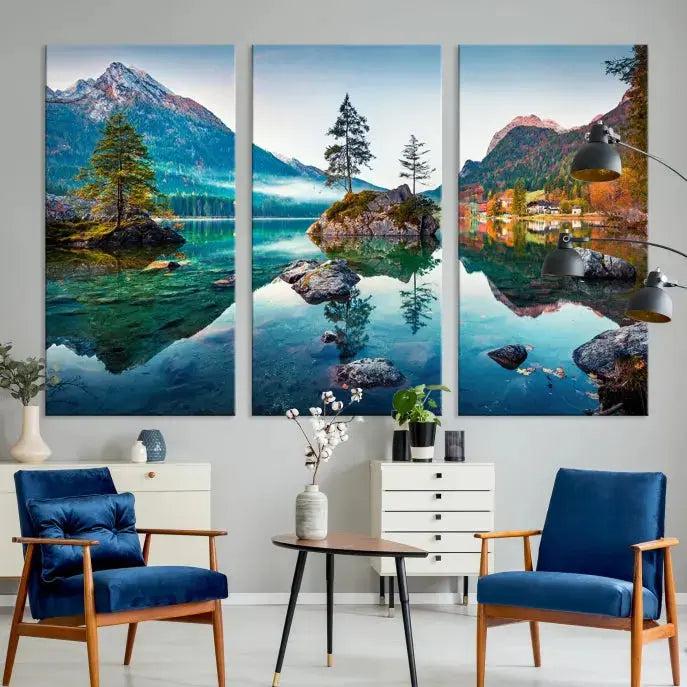 Lake and Mountain Relaxing Wall Art