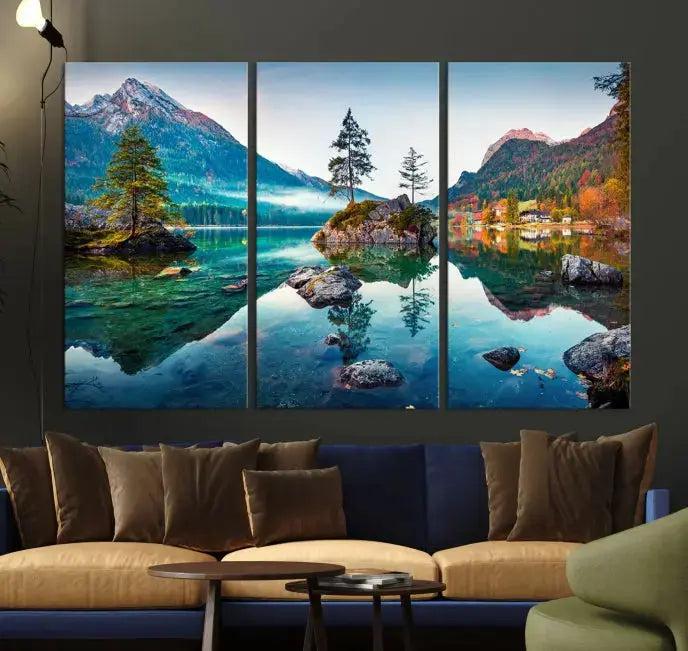 Lake and Mountain Relaxing Wall Art