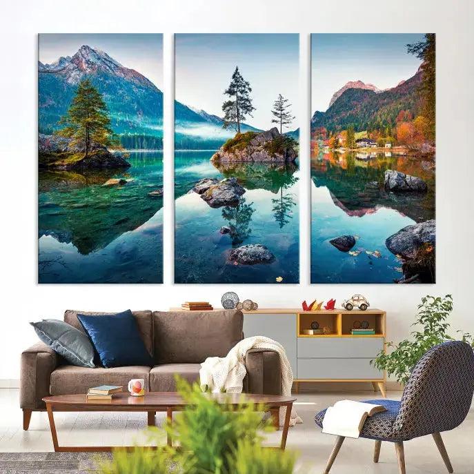 Lake and Mountain Relaxing Wall Art