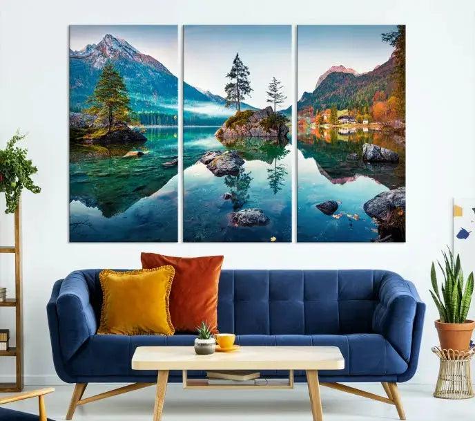 Lake and Mountain Relaxing Wall Art