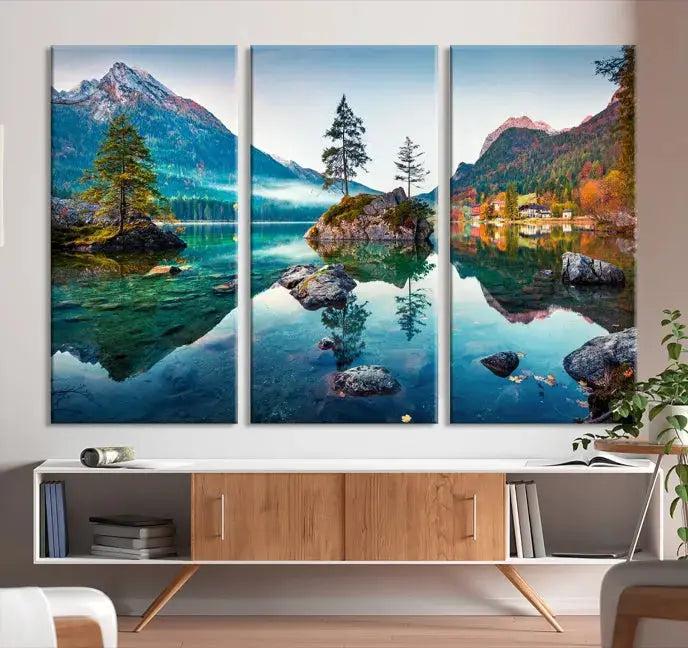 Lake and Mountain Relaxing Wall Art