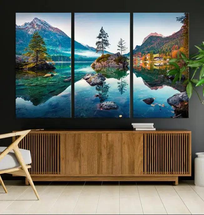 Lake and Mountain Relaxing Wall Art