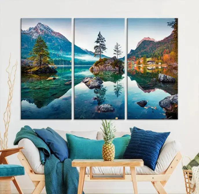 Lake and Mountain Relaxing Wall Art