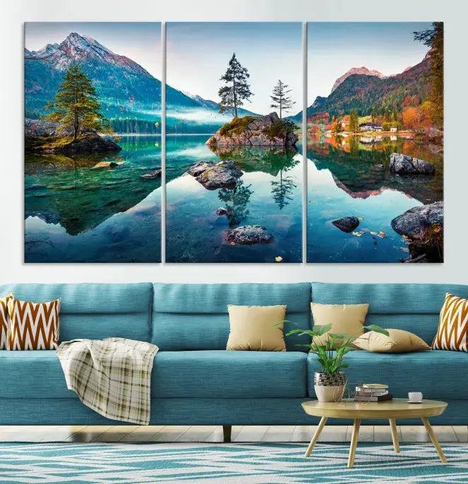 Lake and Mountain Relaxing Wall Art