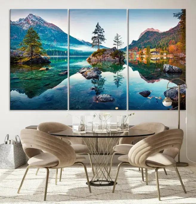 Lake and Mountain Relaxing Wall Art