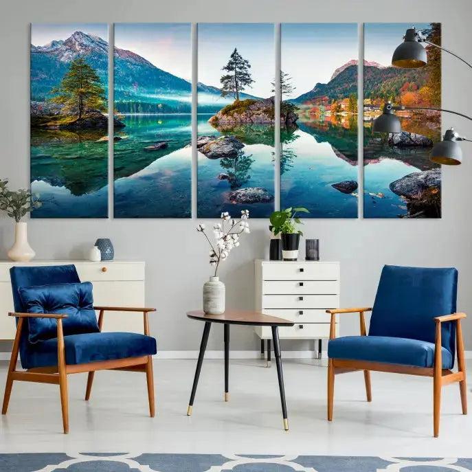 Lake and Mountain Relaxing Wall Art