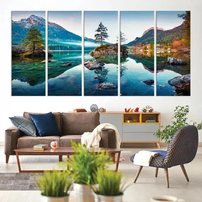 Lake and Mountain Relaxing Wall Art