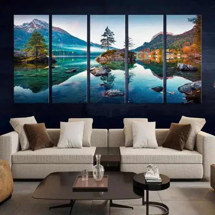 Lake and Mountain Relaxing Wall Art