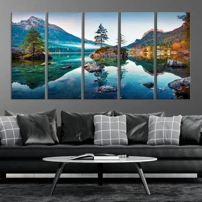 Lake and Mountain Relaxing Wall Art