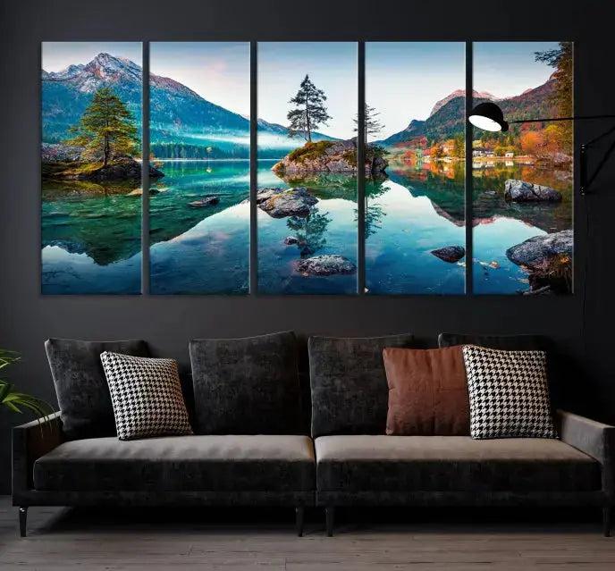 Lake and Mountain Relaxing Wall Art