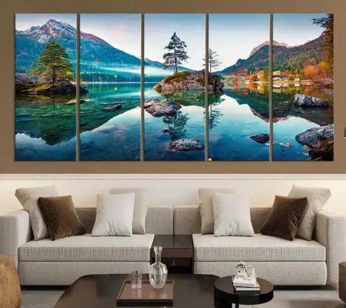 Lake and Mountain Relaxing Wall Art