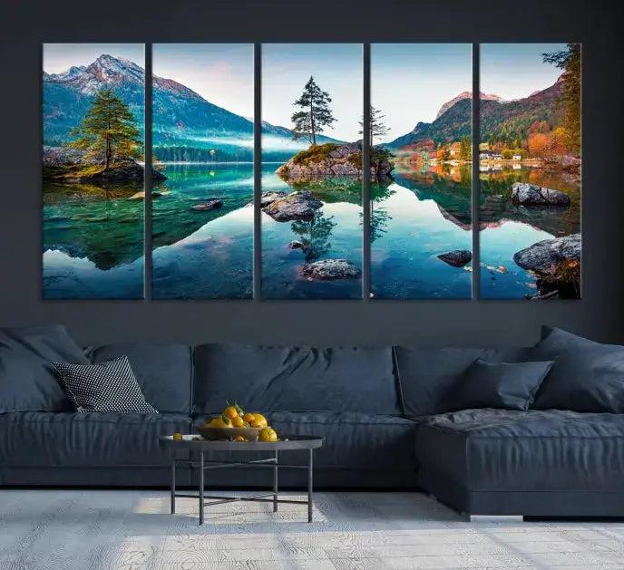 Lake and Mountain Relaxing Wall Art