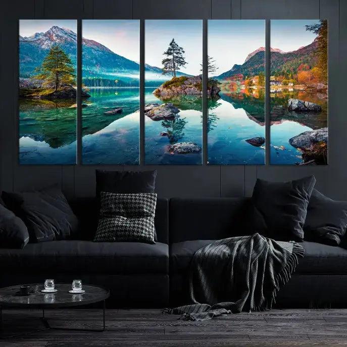 Lake and Mountain Relaxing Wall Art