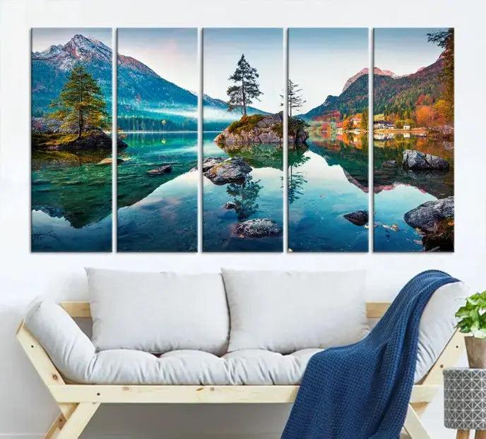 Lake and Mountain Relaxing Wall Art