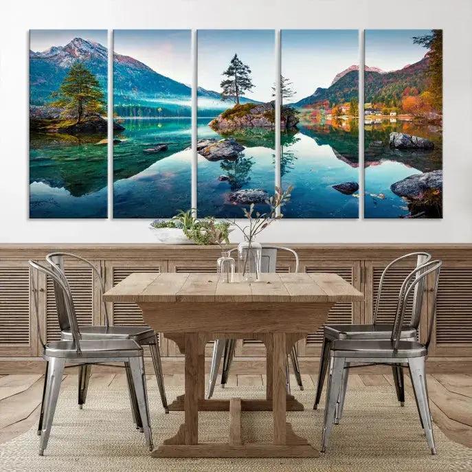 Lake and Mountain Relaxing Wall Art