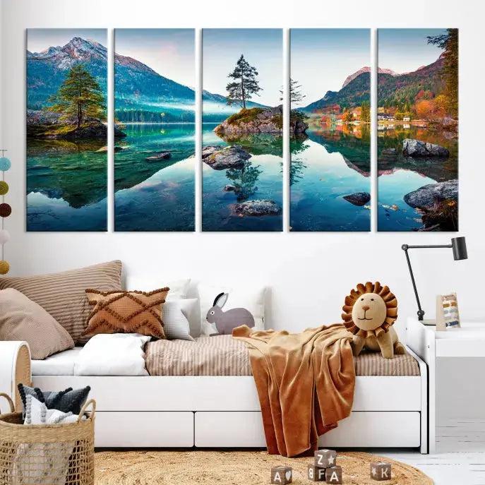 Lake and Mountain Relaxing Wall Art