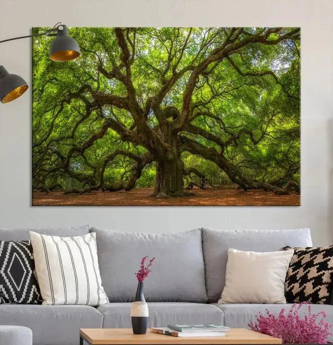 Large Angel Oak Tree Wall Art Canvas Print