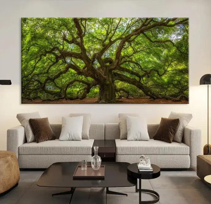 Large Angel Oak Tree Wall Art Canvas Print