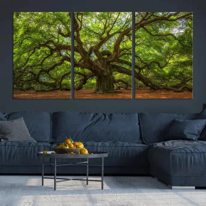 Large Angel Oak Tree Wall Art Canvas Print