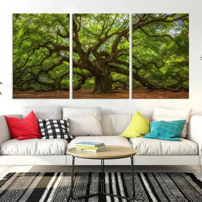 Large Angel Oak Tree Wall Art Canvas Print