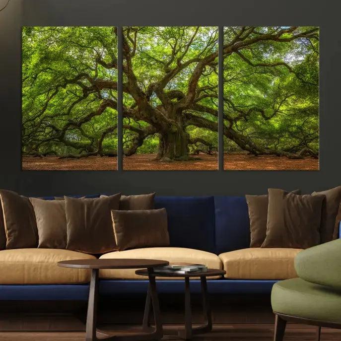 Large Angel Oak Tree Wall Art Canvas Print